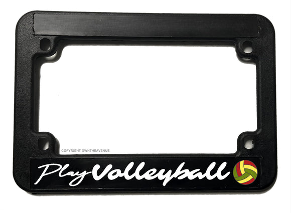 Play Volleyball Sports Outdoors Beach Biker Motorcycle License Plate Frame - OwnTheAvenue