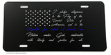American Flag Pledge of Allegiance Support Police License Plate Cover - OwnTheAvenue