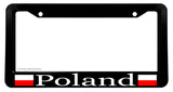 Poland Polish Flag Car Truck License Plate Frame Model-84763