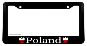 Poland Polish Eagle Flag Car Truck License Plate Frame Model-2373 - OwnTheAvenue