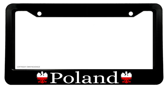 Poland Polish Eagle Flag Car Truck License Plate Frame Model-2373 - OwnTheAvenue