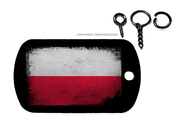 Poland Polish Polska Polski Flag Europe Vintage Style Keychain Necklace Tag - OwnTheAvenue