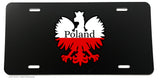 Poland Polish Eagle Flag Car Truck License Plate Cover Model-382
