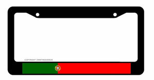 Portugal Flag Country Stripe Racing Car Truck License Plate Frame - OwnTheAvenue