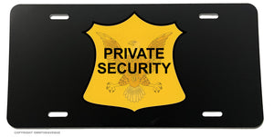 Private Security Badge Logo Vehicle Eagle Guard Safety Warning License Plate Cover - OwnTheAvenue