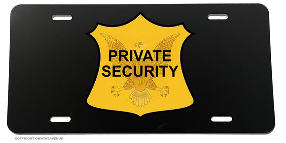 Private Security Badge Logo Vehicle Eagle Guard Safety Warning License Plate Cover - OwnTheAvenue