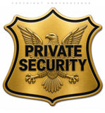 6Pcs Private Security Badge Guard Warning Safety Gold Bronze Eagle Vinyl Sticker Decal Metallic Model - 3" Inches Long Side Each - OwnTheAvenue