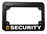 Security Guard Safety Warning Caution Model V01 Motorcycle License Plate Frame - OwnTheAvenue