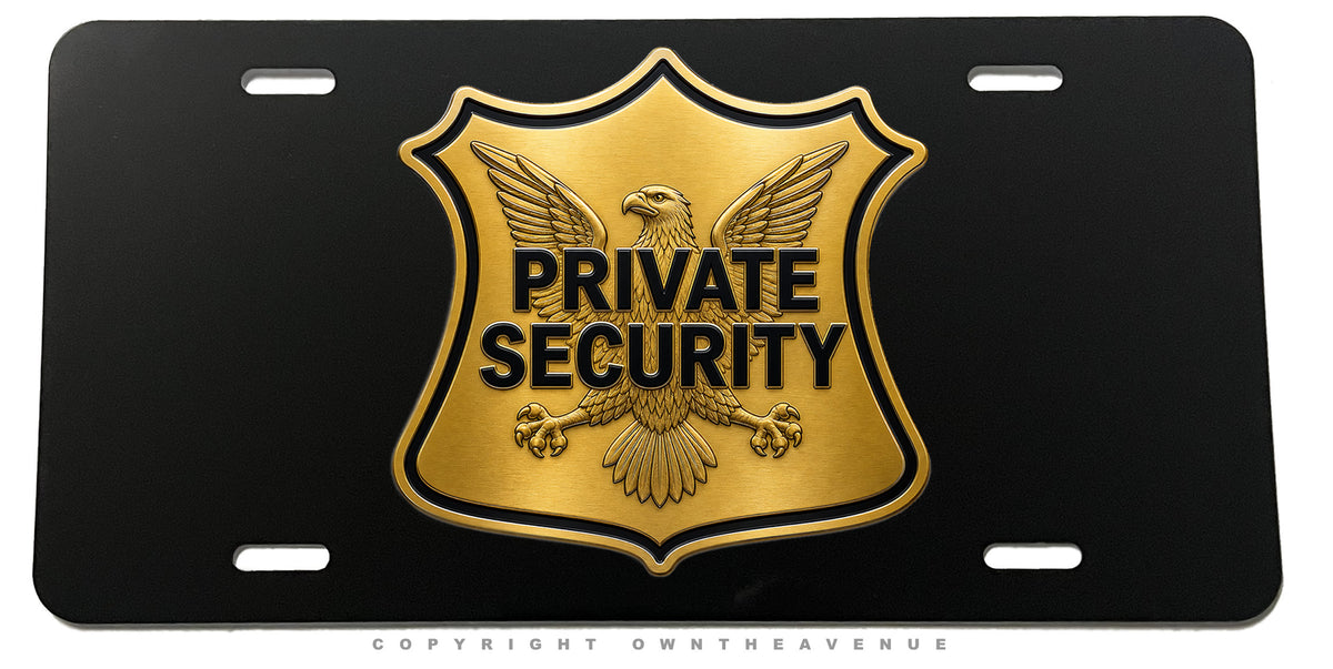 Private Security Badge Logo Vehicle Eagle Guard Safety Warning Model V