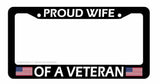 Proud Wife of A Veteran Car Truck Auto License Plate Frame Model V3 - OwnTheAvenue