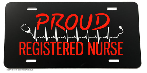 Proud Registered Nurse RN Care Giver MD Car Truck License Plate Cover - OwnTheAvenue
