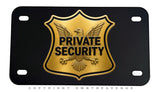 Private Security Badge Logo Vehicle Eagle Guard Safety Warning Motorcycle Metal License Plate - OwnTheAvenue