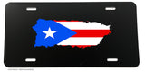 Puerto Rico Country Flag Outline of Map Love License Plate Cover