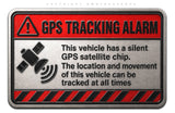 x2 Warning GPS Tracking Alarm Decal Anti-Theft Decal Sticker for Car - Metallic Model RD743 - OwnTheAvenue