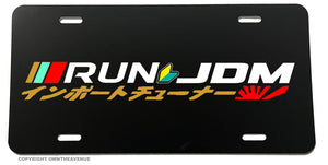 Run JDM Kanji Japanese Rising Sun Drifting Racing Auto License Plate - OwnTheAvenue