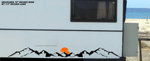 Sunset Mountains Camper RV Off Road Lifted Truck Vinyl Decal Sticker 70" Inches