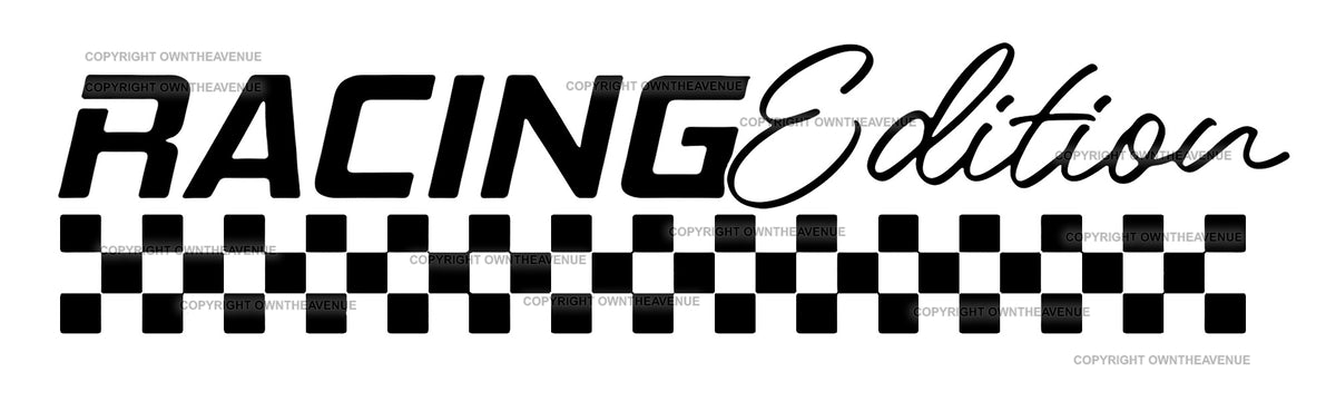 Checkered Pattern Flag Racing Edition Euro Racing Drifting Sticker ...