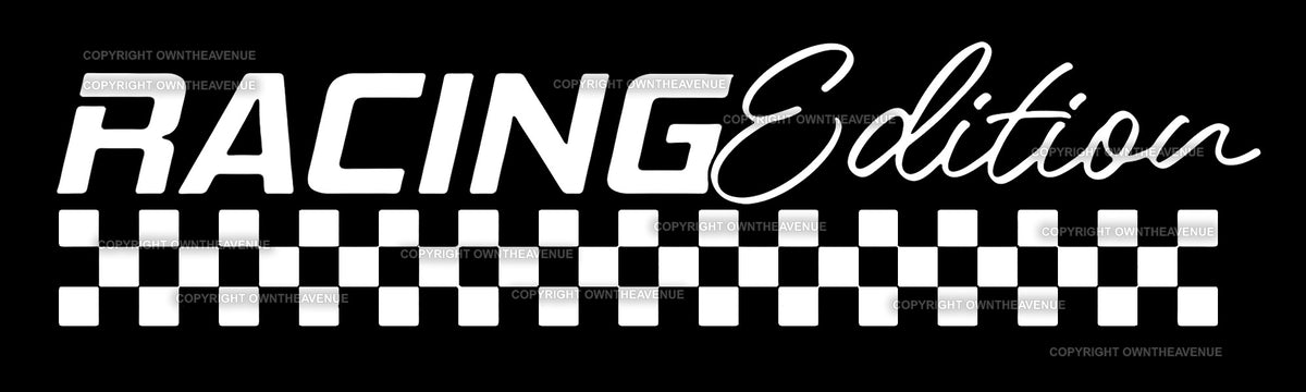 Checkered Pattern Flag Racing Edition Euro Racing Drifting Sticker ...