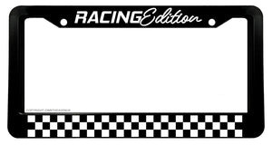 Checkered Pattern Flag Racing Edition Euro Racing Drifting License Plate Frame