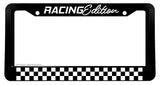 Checkered Pattern Flag Racing Edition Euro Racing Drifting License Plate Frame - OwnTheAvenue
