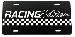 Checkered Pattern Flag Racing Edition Euro Racing Drifting License Plate Cover - OwnTheAvenue