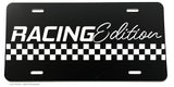 Checkered Pattern Flag Racing Edition Euro Racing Drifting License Plate Cover - OwnTheAvenue