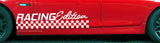 Checkered Pattern Flag Racing Edition Euro Racing Drifting Sticker Decal - OwnTheAvenue