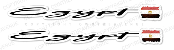 2Pcs Egypt Egyptian Vintage Style Flags Racing Drifting Vinyl Sticker Decals 5
