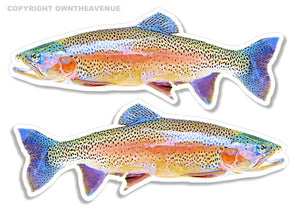 Rainbow Trout Fish Fishing RV Boat Camper Trailer Car Truck Sticker Decals 4"