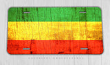 Rasta Rastafarian Vintage Style Metal Printed License Plate