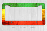 Rasta Rastafarian Grunge Style Auto Metal Printed License Plate Frame - OwnTheAvenue