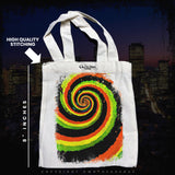 Rasta Rastafarian Pattern Grunge Mini Tote Bag - 8" Inches