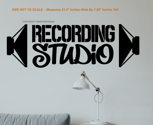 Recording Studio Music Hip Hop Subwoofer Wall Decor Decal For Business Office - OwnTheAvenue