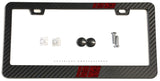 Red Topographic Topography Sport Stripe Carbon Fiber License Plate Frame