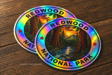 2 Pack - Redwood National Park Souvenir Holographic Sticker Decals 4"