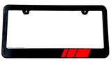 Red Sport Racing Stripe Drifting Slim Style Black License Plate Frame - OwnTheAvenue