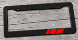Red Sport Racing Stripe Drifting Model V001A Black License Plate Frame - OwnTheAvenue