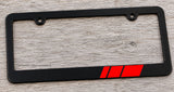 Red Sport Racing Stripe Drifting Slim Style Black License Plate Frame - OwnTheAvenue
