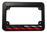 Support Firefighters USA American Flag Motorcycle License Plate Frame - OwnTheAvenue