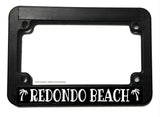 Redondo Beach Palm Trees Motorcycle License Plate Frame - OwnTheAvenue