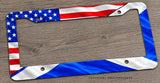 Scotland Scottish USA American Flag Model V01 Auto Metal License Plate Frame