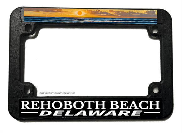 Rehoboth Beach Delaware Motorcycle License Plate Frame