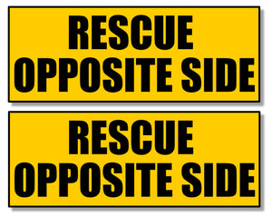 x2 airplane aircraft airport pilot rescue opposite side Sticker Decals 5" Each