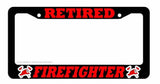 Retired Fire Fighter Firefighter Car Truck Auto License Plate Frame - OwnTheAvenue