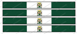 x4 Racing Stripes Rhodesia Rhodesian Flag Vinyl Sticker Decals 5" Each - OwnTheAvenue