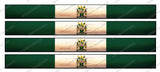 x4 Racing Stripes Vintage Style Rhodesia Rhodesian Flag Sticker Decals 5" Each - OwnTheAvenue
