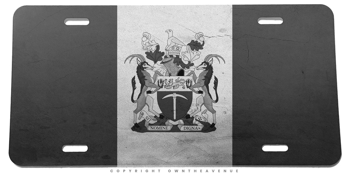 Rhodesia Rhodesian Vintage Style Subdued Metal Printed License Plate