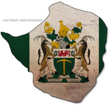 Rhodesia Rhodesian Vintage Style Map Outline Sticker Decal 3.75" - OwnTheAvenue