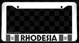 Rhodesia Rhodesian World Country Flag Subdued White License Plate Frame - OwnTheAvenue