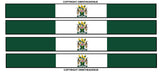 x4 Racing Stripes Rhodesia Rhodesian Flag Vinyl Sticker Decals 5" Each - OwnTheAvenue
